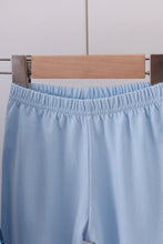 Load image into Gallery viewer, Navy nativity embroidery plaid ruffle pants set