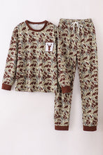 Load image into Gallery viewer, Camouflage antler embroidery men pajamas set