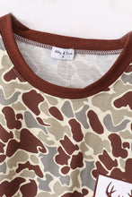 Load image into Gallery viewer, Camouflage antler embroidery men pajamas set