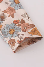 Load image into Gallery viewer, Khaki deer embroidery floral pants set