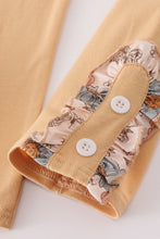Load image into Gallery viewer, Khaki deer embroidery floral pants set
