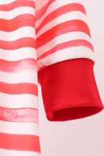 Load image into Gallery viewer, Red stripe character applique romper
