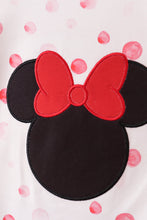 Load image into Gallery viewer, Red polka dot character applique pants set