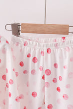 Load image into Gallery viewer, Red polka dot character applique pants set