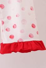 Load image into Gallery viewer, Red polka dot character applique pants set