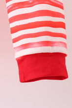 Load image into Gallery viewer, Red stripe character applique pants set