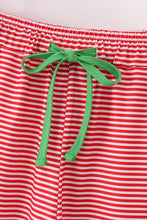 Load image into Gallery viewer, Red stripe christmas tree embroidery mom pajamas pants
