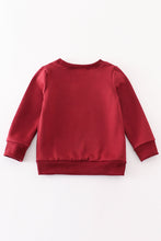 Load image into Gallery viewer, Maroon thankful fleece mom&me sweatshirt