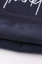 Load image into Gallery viewer, Navy thankful fleece mom&me sweatshirt