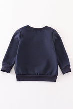 Load image into Gallery viewer, Navy thankful fleece mom&me sweatshirt