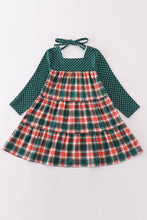 Load image into Gallery viewer, Forest merry christmas plaid mom&me dress