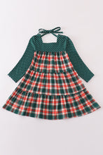 Load image into Gallery viewer, Forest merry christmas plaid mom&me dress