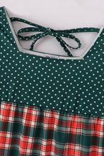 Load image into Gallery viewer, Forest merry christmas plaid mom&me dress
