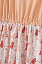 Load image into Gallery viewer, Khaki christmas tree applique women dress