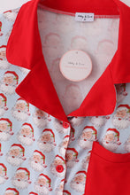 Load image into Gallery viewer, Blue christmas santa claus men pajamas set