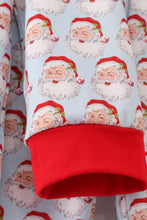Load image into Gallery viewer, Blue christmas santa claus men pajamas set