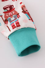 Load image into Gallery viewer, Blue christmas nutcracker print romper