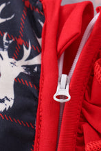 Load image into Gallery viewer, Navy deer print ruffle romper