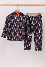 Load image into Gallery viewer, Navy deer print pajamas set