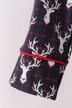 Load image into Gallery viewer, Navy deer print mom gown