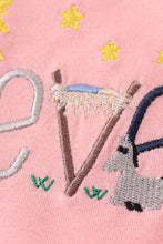 Load image into Gallery viewer, Pink believe embroidery ruffle bubble
