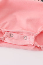 Load image into Gallery viewer, Pink believe embroidery ruffle bubble