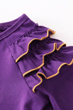 Load image into Gallery viewer, Puprle go tigers embroidery girl top