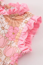 Load image into Gallery viewer, Retro Floral ruffle girl bubble