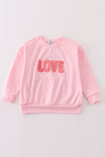 Load image into Gallery viewer, Pink valentine's day love french knot mom&me top