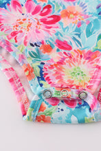 Load image into Gallery viewer, Magenta vibrant floral print girl bubble