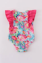 Load image into Gallery viewer, Magenta vibrant floral print girl bubble