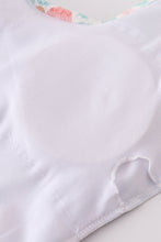 Load image into Gallery viewer, Minty floral bloom print mom swimsuit