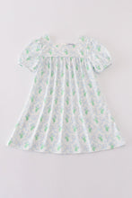 Load image into Gallery viewer, Green leaves bow print mom&me dress