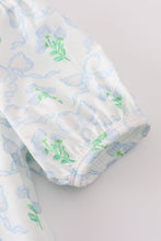 Load image into Gallery viewer, Green leaves bow print mom&me dress