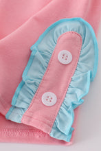 Load image into Gallery viewer, Pink floral print ruffle set