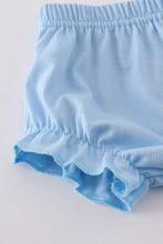 Load image into Gallery viewer, Blue floral print bloomer set