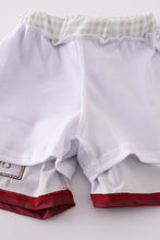 Load image into Gallery viewer, Maroon elephant embroidery swim trunks