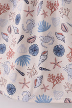 Load image into Gallery viewer, Blue ocean breeze shells print mom&me dress