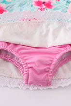 Load image into Gallery viewer, Blushing rose garden print girl one-piece leotard