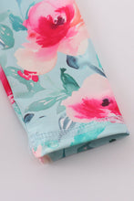 Load image into Gallery viewer, Blushing rose garden print girl one-piece leotard