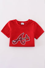 Load image into Gallery viewer, Red Atlanta Applique Shorts Set