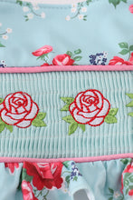 Load image into Gallery viewer, Rosebud bliss print smocked girl 2pc swimsuit