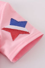 Load image into Gallery viewer, Pink star sequin mom&me top