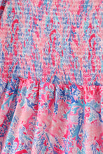 Load image into Gallery viewer, Pink coral reef smocked ruffle dress