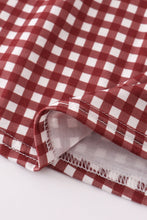 Load image into Gallery viewer, Mississippi MSU embroidery smocked gingham dress