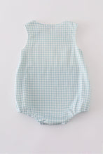 Load image into Gallery viewer, Green farm windmill embroidery gingham bubble