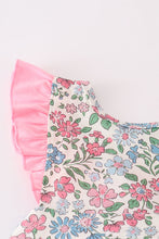 Load image into Gallery viewer, Vintage floral print ruffle shorts set