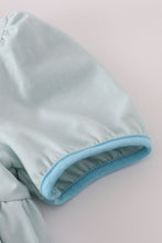 Load image into Gallery viewer, Blue princess embroidery ruffle dress