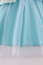 Load image into Gallery viewer, Sky princess embroidery ruffle dress