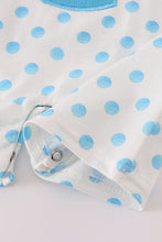 Load image into Gallery viewer, Blue character applique romper